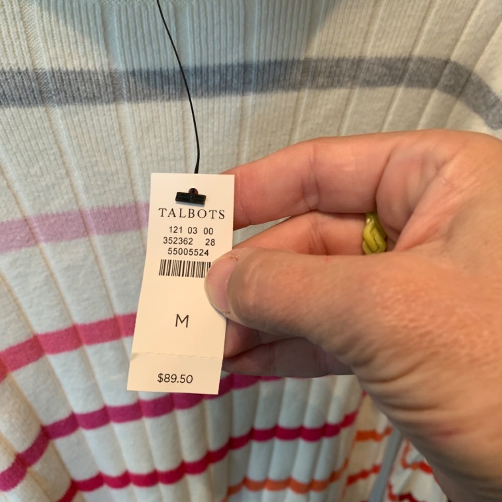 Talbots 5 button cuff striped turtleneck. NWT. Re… - image 3